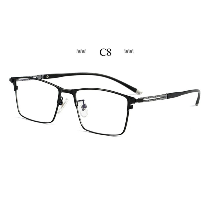 Hotochki Men's Full Rim Square Titanium Eyeglasses 86127