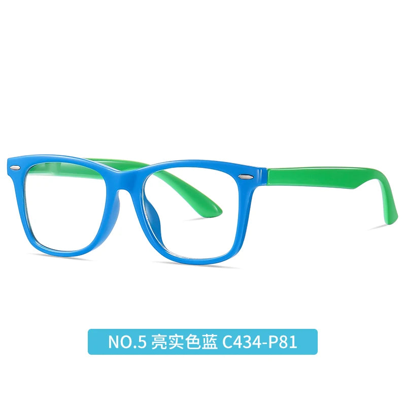 Vicky Unisex Youth's Full Rim Square Polycarbonate Eyeglasses  V0823 Full Rim Vicky ZC823-C434-P81 CHINA 