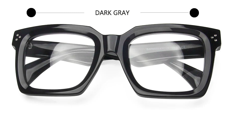 Esnbie Unisex Full Rim Square Thick Acetate Eyeglasses 246005