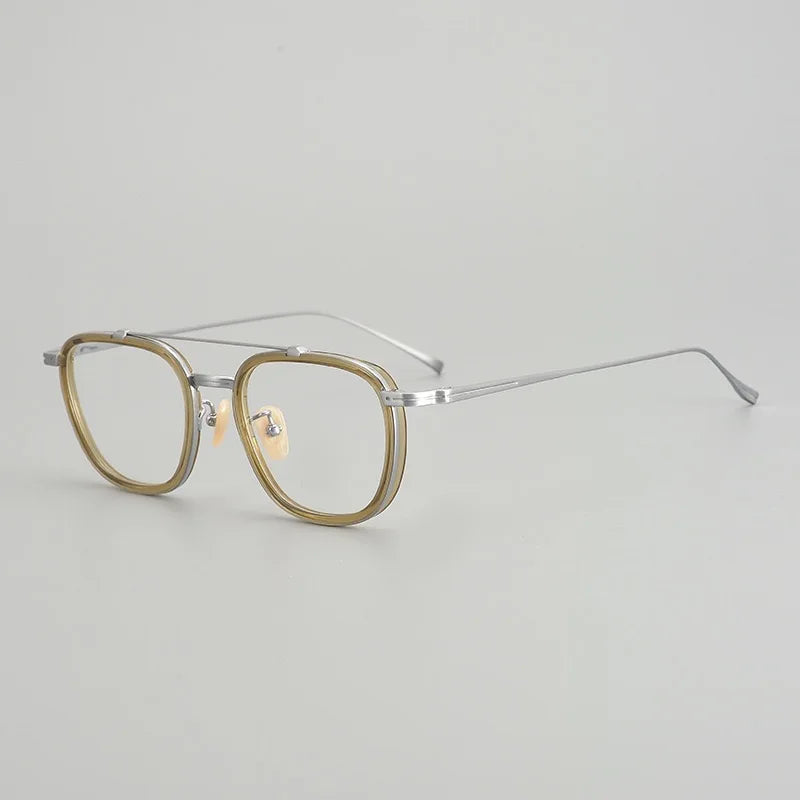 Muzz 05209 men's square IP titanium prescription eyeglasses — view 3