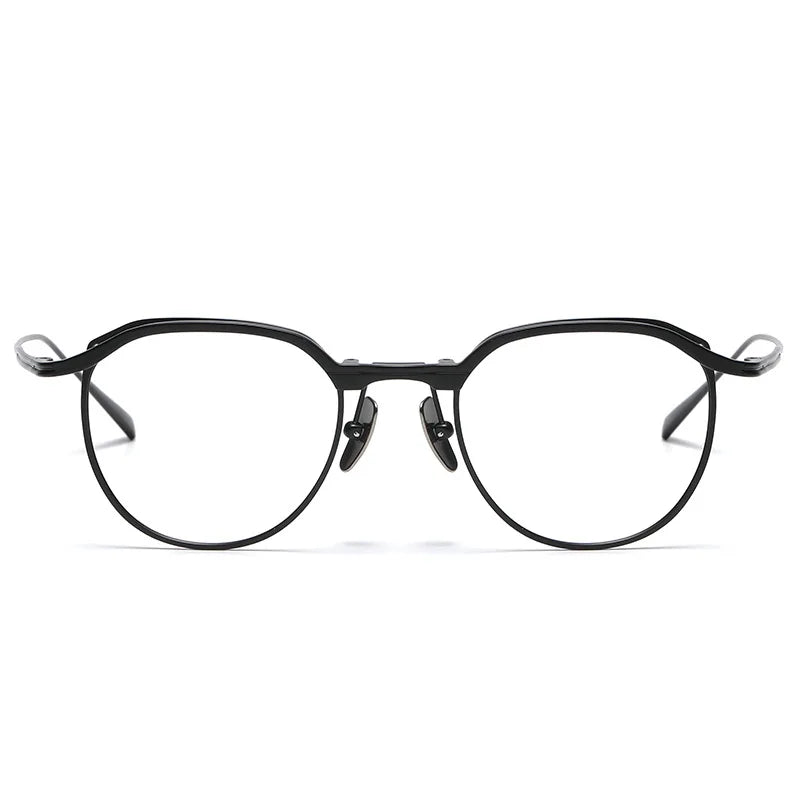 Aimee Unisex Full Rim Flat Top Square Titanium Acetate Eyeglasses 2147 Full Rim Aimee   