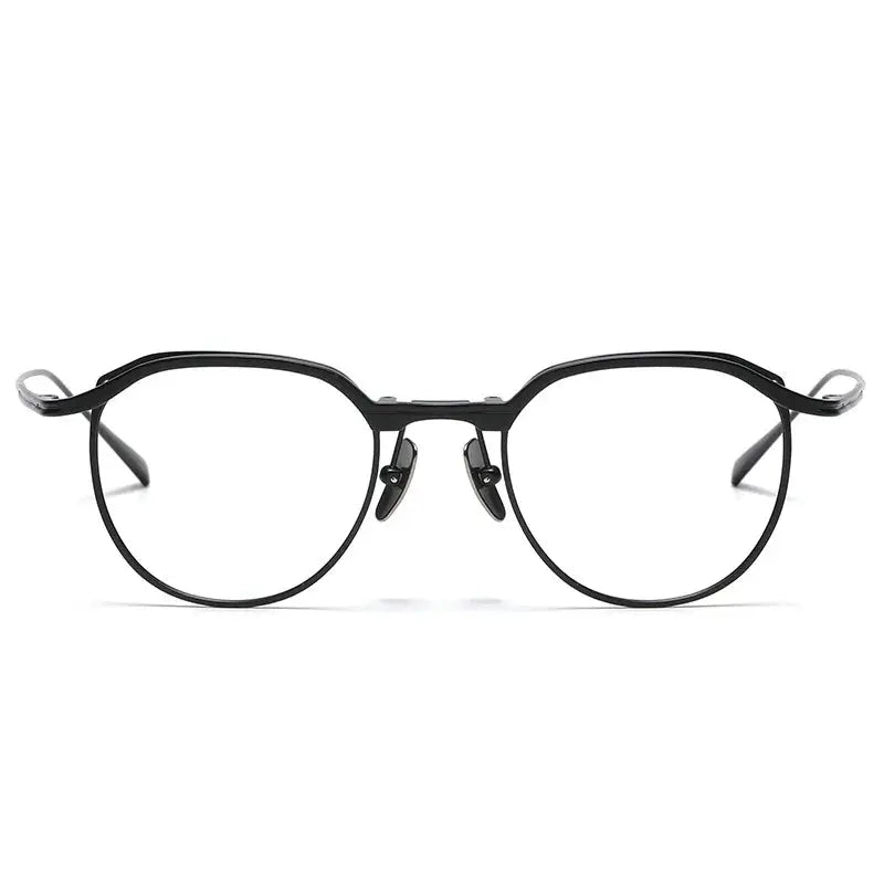 Aimee Full Rim 214946 Seamless Screwless Titanium Oval Frames FuzWeb