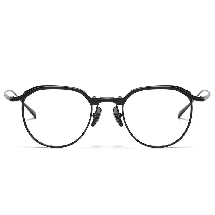 Aimee Unisex Full Rim Flat Top Square Titanium Acetate Eyeglasses 2147 Full Rim Aimee   