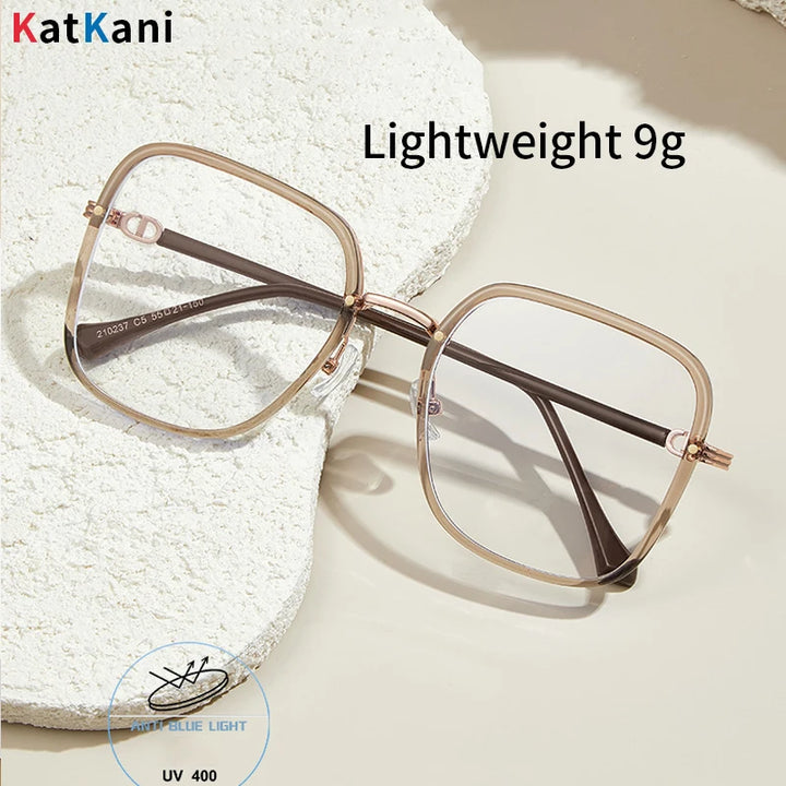 KatKani Women's Full Rim Square Tr 90 Ultem Eyeglasses 21023 Full Rim KatKani Eyeglasses   