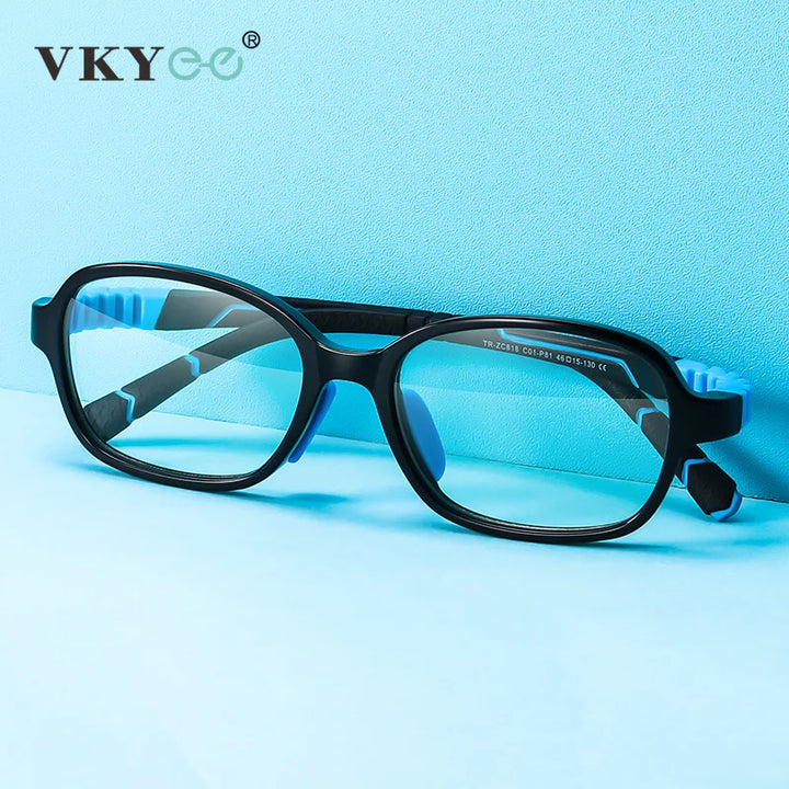 Vicky Unisex Youth's Full Rim Oval Tr 90 Silicone Eyeglasses V0818 Full Rim Vicky   