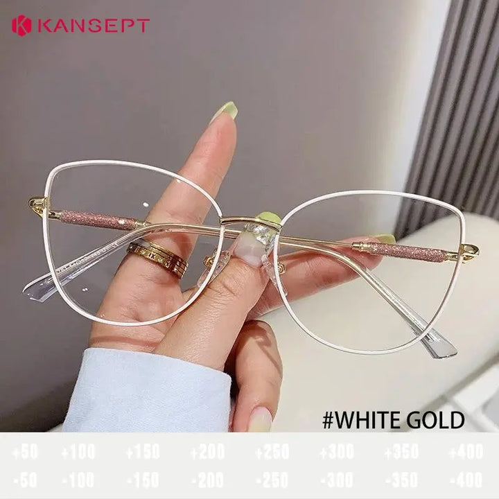 Kansept Unisex Full Rim Cat Eye Metal Frames 957610 FuzWeb