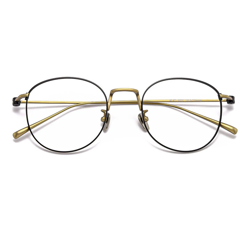 Muzz Women's Full Rim Oval Square Titanium Eyeglasses 316212