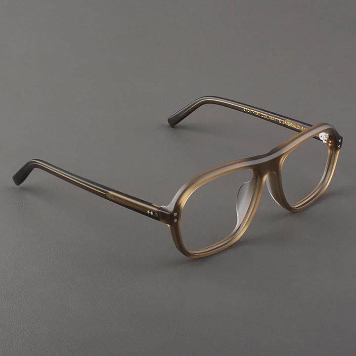 Hewei Unisex Full Rim Oval Square Acetate Eyeglasses 94146
