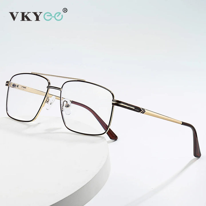 Vicky Women's Full Rim Square Double Bridge Alloy Reading Glasses 6926 Reading Glasses Vicky   