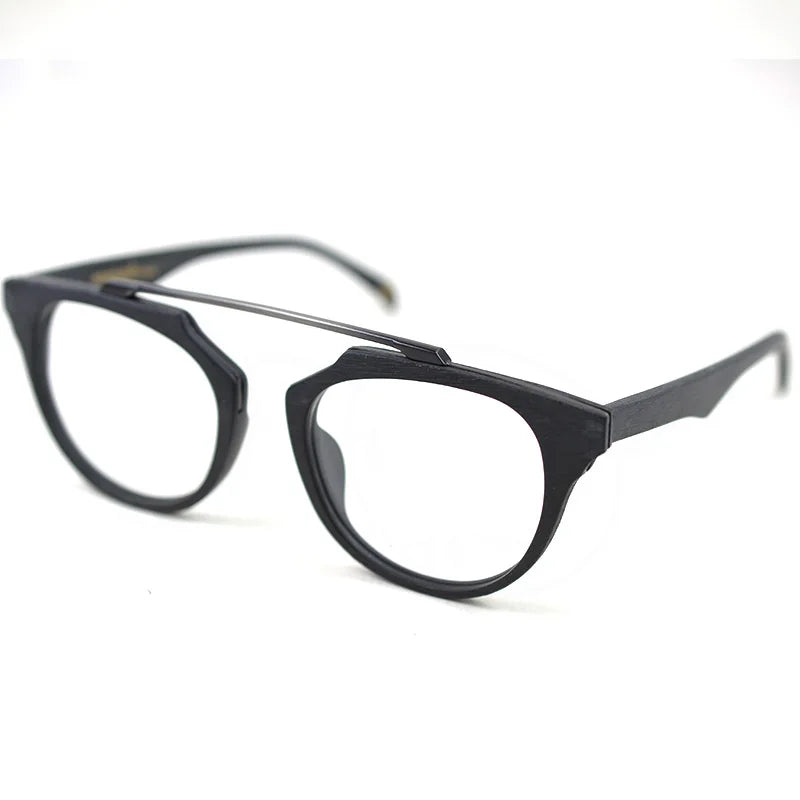 Hdcrafter Unisex Full Rim Round Oval Acetate Titanium Eyeglasses