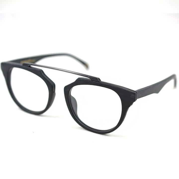 Hdcrafter Unisex Full Rim Round Oval Acetate Titanium Eyeglasses