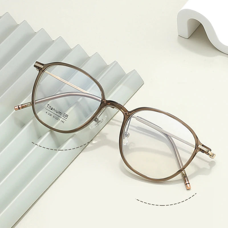 Bclear Women's Full Rim Oval Tr 90 Titanium Eyeglasses B220 Full Rim Bclear   