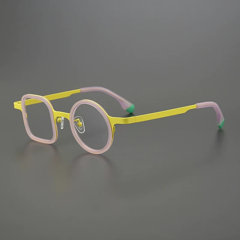 Gatenac Women's Full Rim Square Round Titanium Eyeglasses Gxyj185886