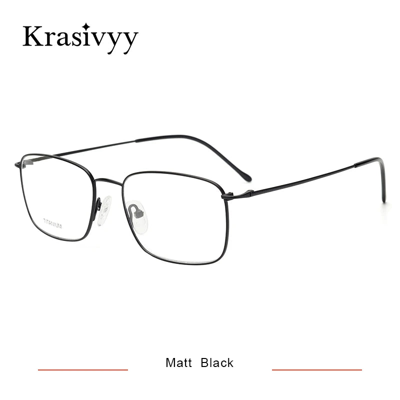 Krasivyy Unisex Full Rim Square Titanium Eyeglasses 316047