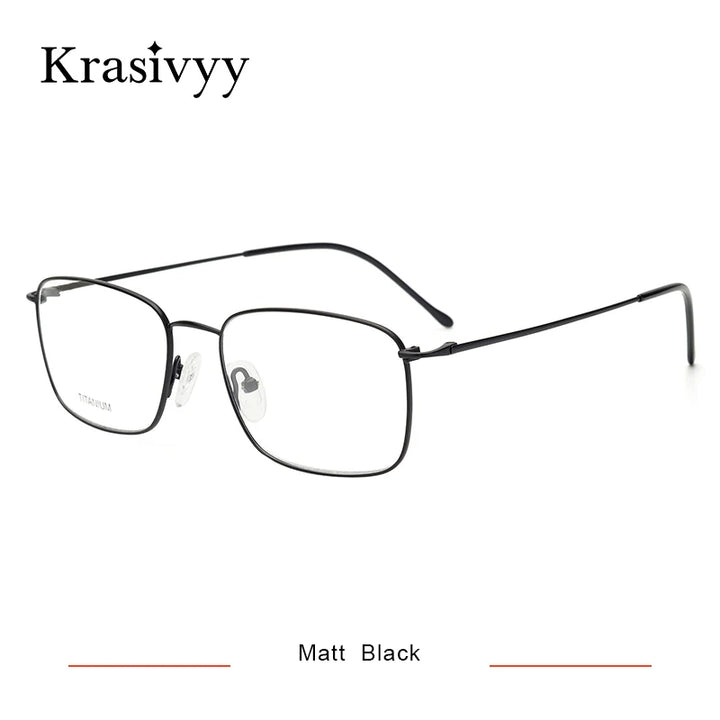 Krasivyy Unisex Full Rim Square Titanium Eyeglasses 316047