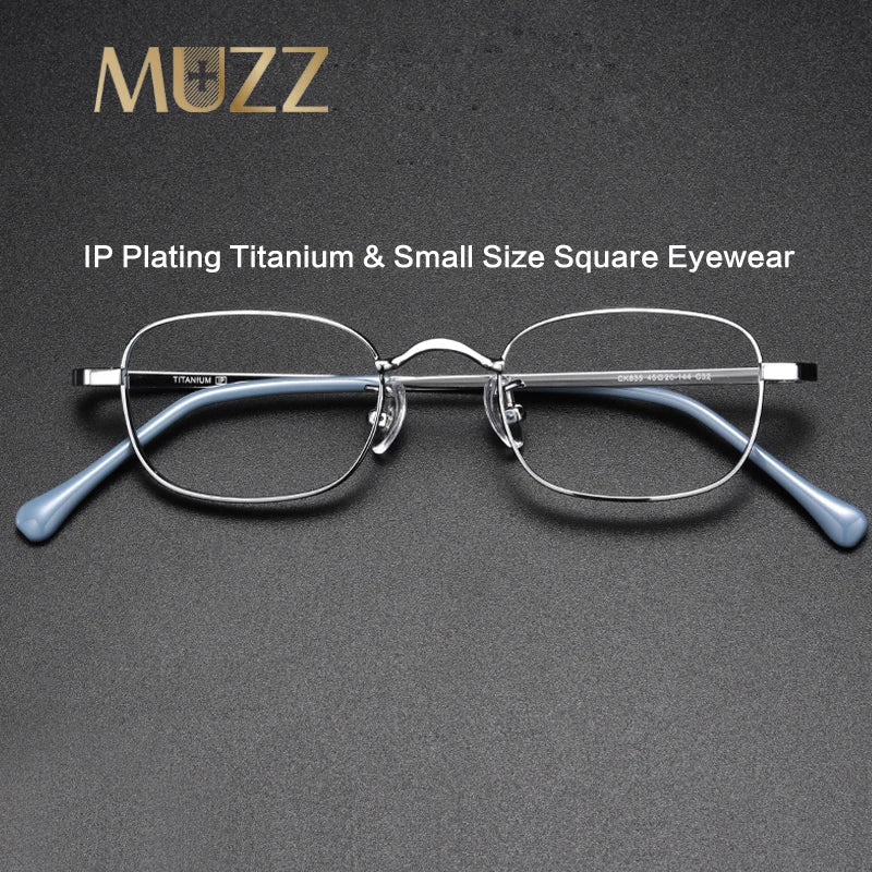 Muzz Unisex Full Rim Square IP Titanium Eyeglasses 836 Full Rim Muzz   