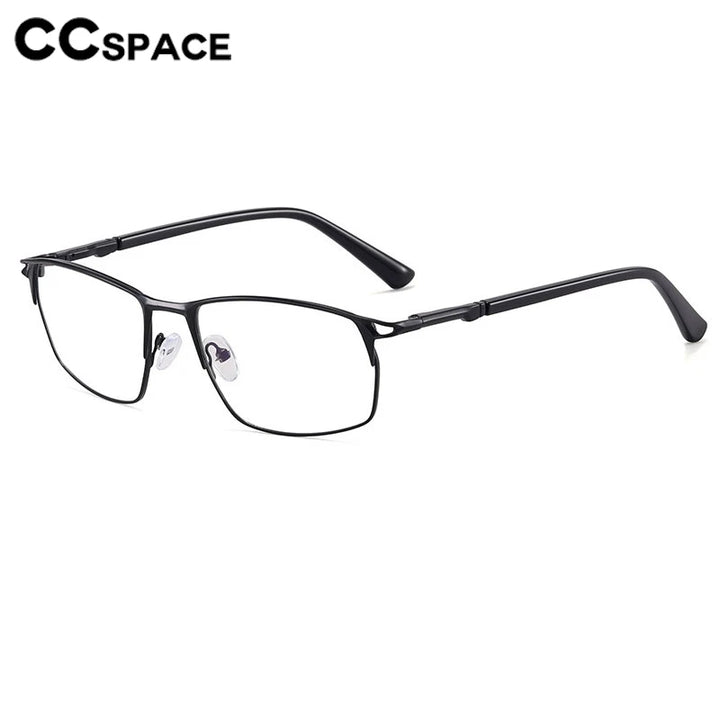 CCspace Unisex Full Rim Irregular Square Alloy Eyeglasses 301402 Full Rim CCspace   