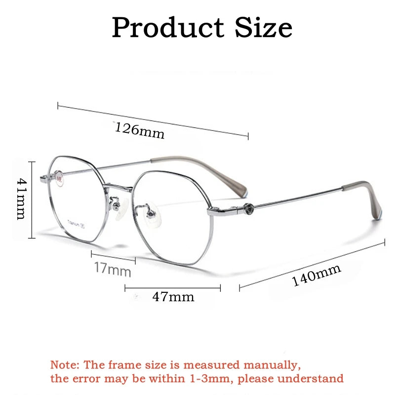 Yimaruili Youth Unisex Full Rim Flat Top Round Alloy Eyeglasses 710185