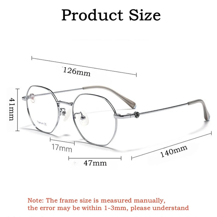 Yimaruili Youth Unisex Full Rim Flat Top Round Alloy Eyeglasses 710185