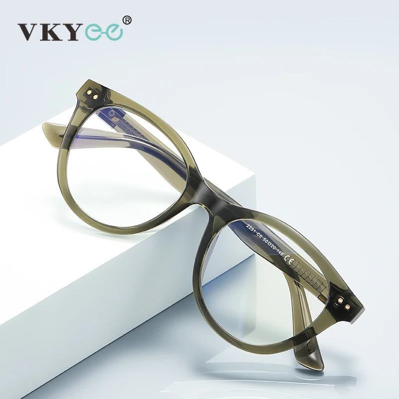 Vicky Unisex Full Rim Round Tr 90 Titanium Reading Glasses 622231