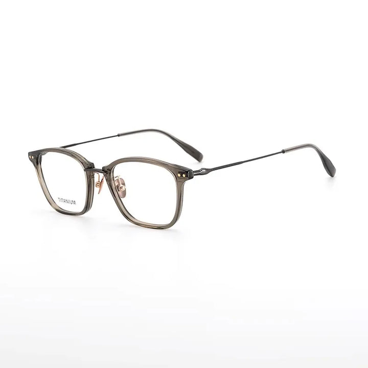 Nobler Unisex Full Rim Square Titanium Acetate Eyeglasses D001 Full Rim Nobler   