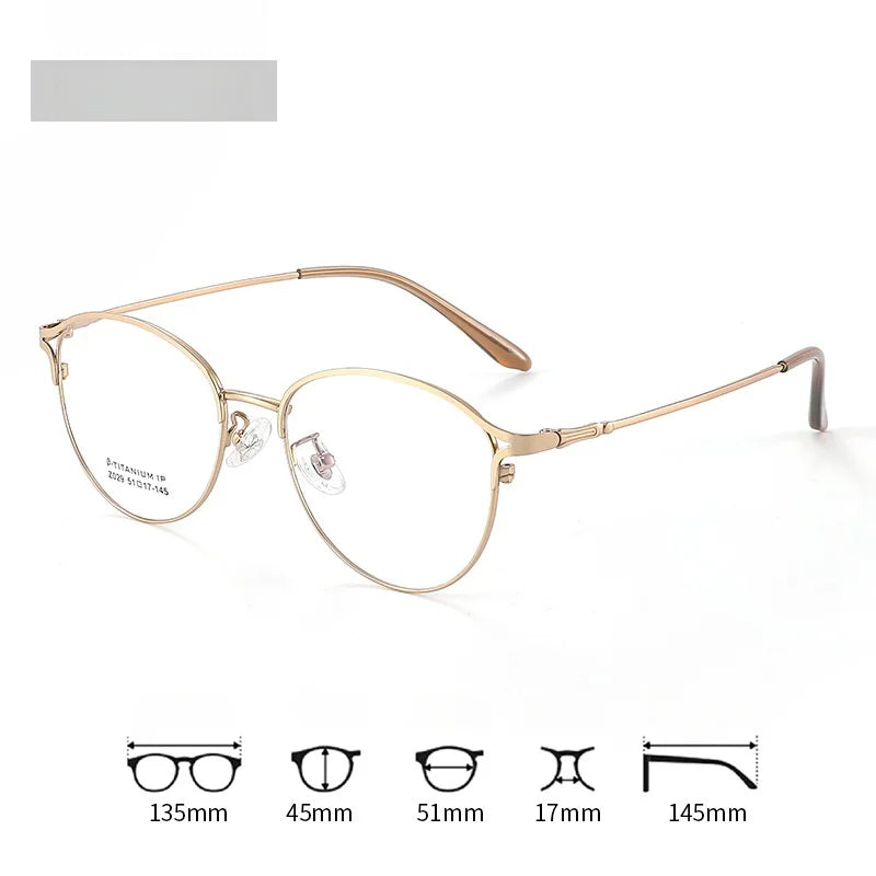 Xbora Women's Full Rim Oval Square Titanium Eyeglasses 20294