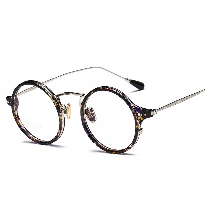 Cubojue Unisex Full Rim Round Tr 90 Titanium Reading Glasses 48133