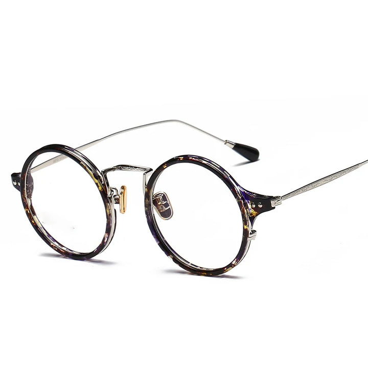 Cubojue Unisex Full Rim Round Tr 90 Titanium Reading Glasses 48133