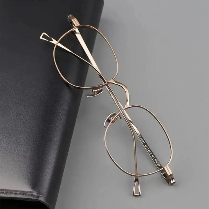 Aimee 114009 Women’s Full Rim Pure Titanium Square Frames FuzWeb