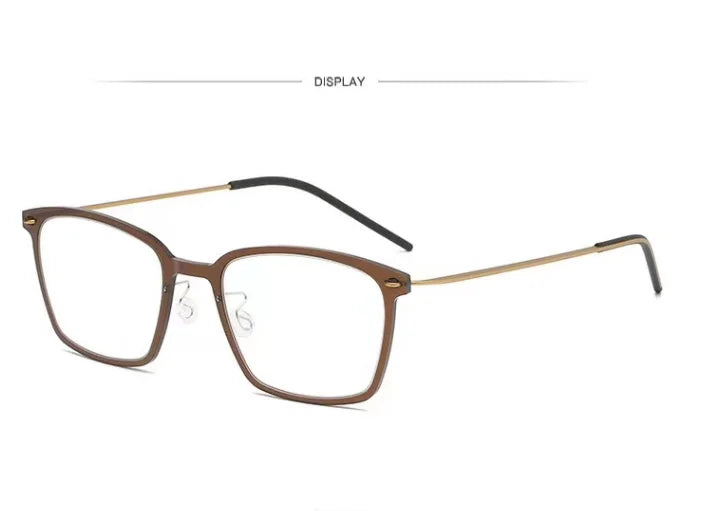 Aimee Women's Full Rim Square Acetate Titanium Eyeglasses 16536