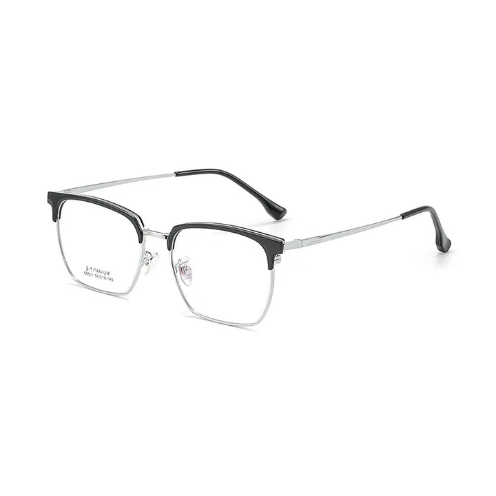 Gmei Optical 68807L unisex square stainless steel prescription eyeglasses