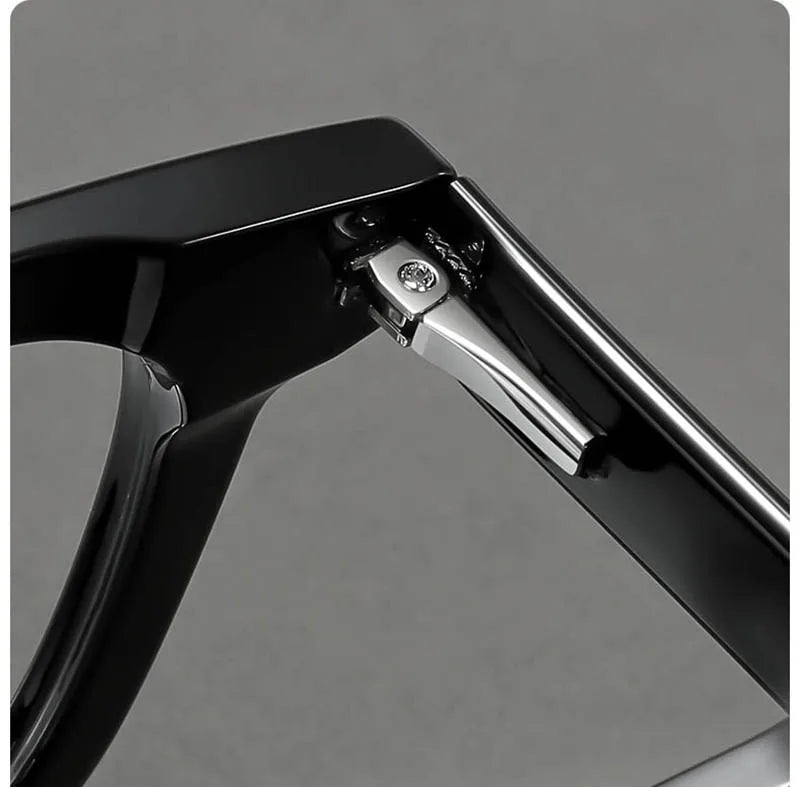 Hdcrafter J-1101 unisex big square acetate prescription eyeglasses — view 7