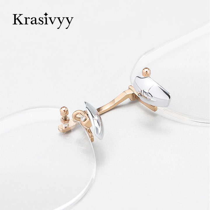 Krasivyy Men's Rimless Square Titanium Eyeglasses K132 Rimless Krasivyy   