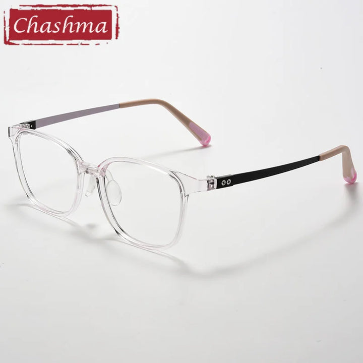 Chashma Ochki Unisex Full Rim Square Tr 90 Titanium Eyeglasses 699905