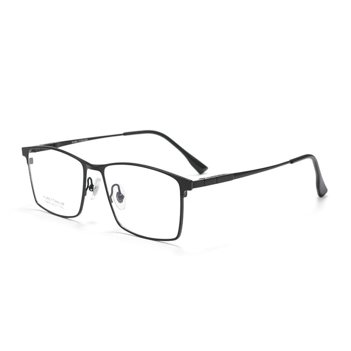 Yimaruili Men's Full Rim Square Brow Line Titanium Eyeglasses 612010