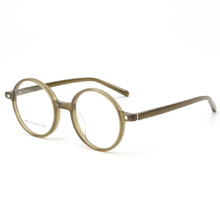 KatKani Unisex Full Rim Round Acetate Eyeglasses H020 Full Rim KatKani Eyeglasses   