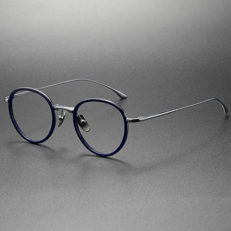 Bobbie Women's Full Rim Oval Round Acetate Titanium Eyeglasses 224849