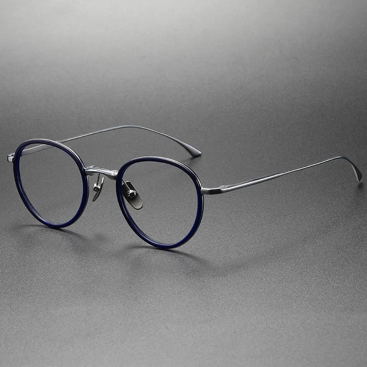 Bobbie Women's Full Rim Oval Round Acetate Titanium Eyeglasses 224849