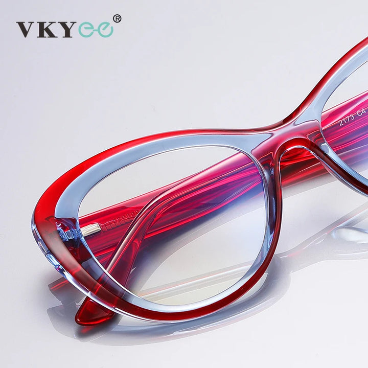 Vicky Women's Full Rim Oval Cat Eye Tr 90 Alloy Reading Glasses 2173 Reading Glasses Vicky   