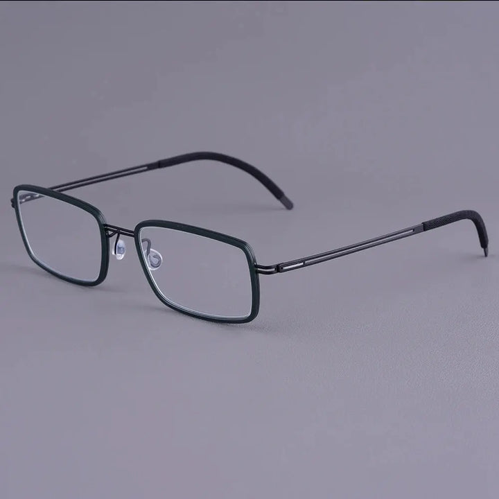 Bobbie 462634 Women’s Screwless Full Rim Square Acetate Titanium Frames FuzWeb