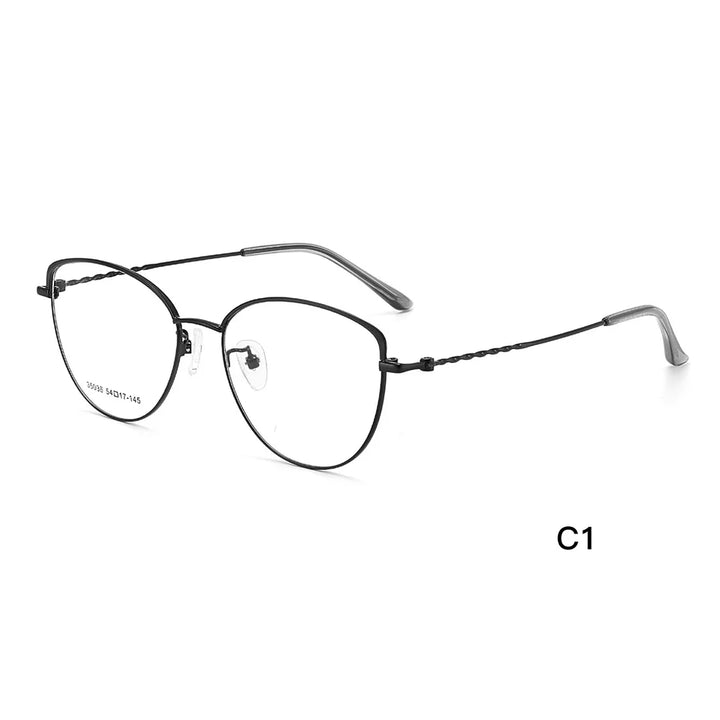 Gmei Optical 35036 women's cat eye alloy prescription eyeglasses — view 7