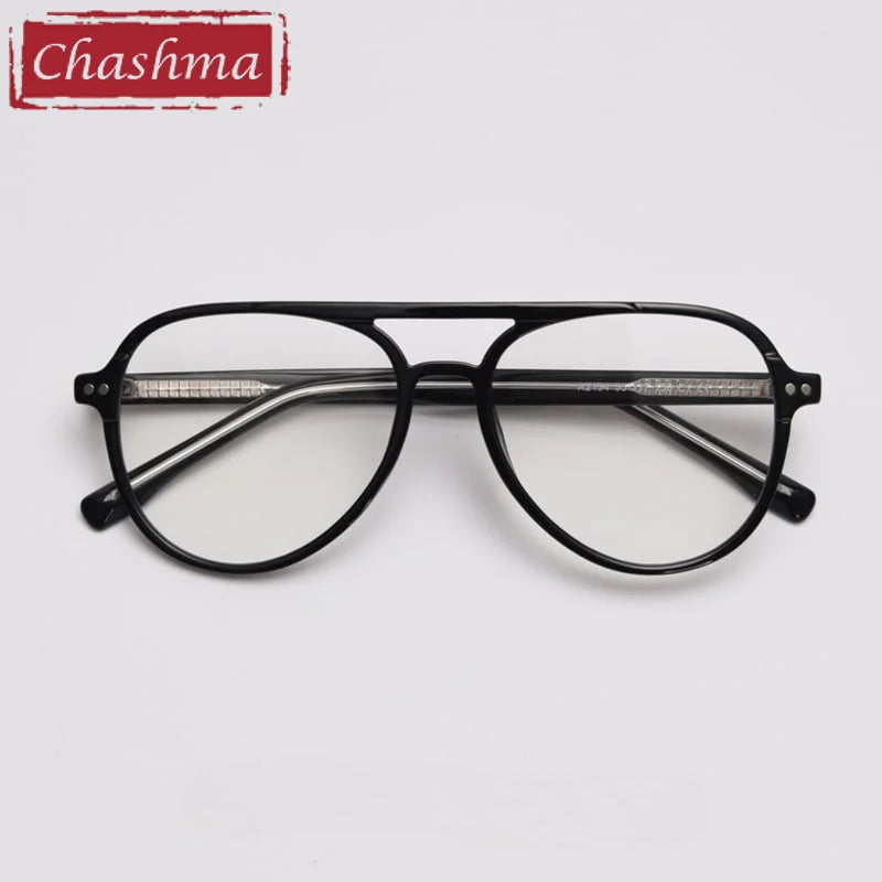 Chashma Unisex Full Rim Oval Double Bridge Tr 90 Titanium Reading Glasses 92154 Reading Glasses Chashma Bright Black Progressive 1.67|Photo Grey