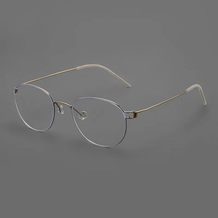 Momoja Women's Full Rim Round Screwless Titanium Eyeglasses 70165