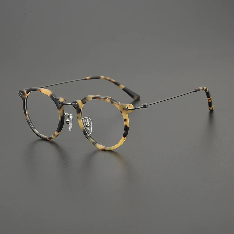 Gatenac Unisex Full Rim Square Acetate Titanium Eyeglasses G85905
