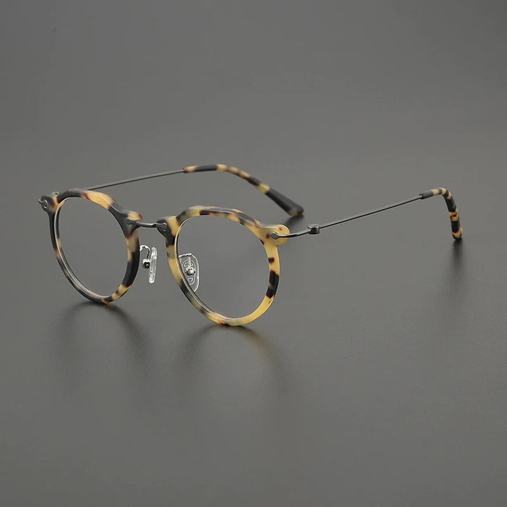 Gatenac Unisex Full Rim Square Acetate Titanium Eyeglasses G85905