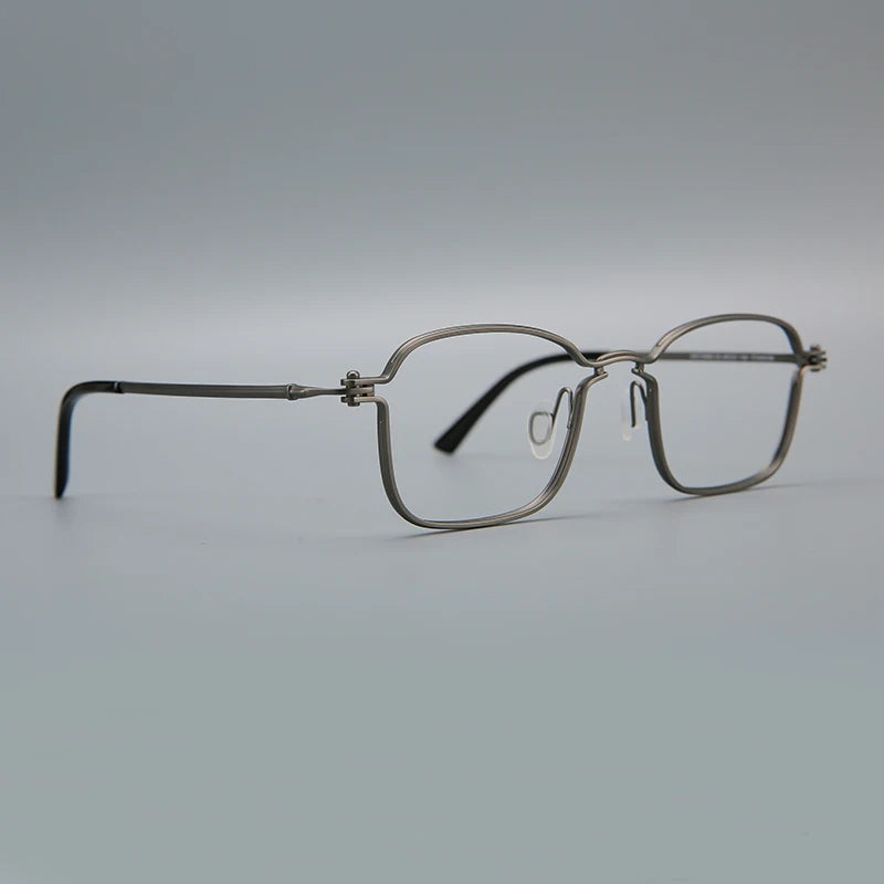 Black Mask Unisex Full Rim Square Titanium Eyeglasses 395898