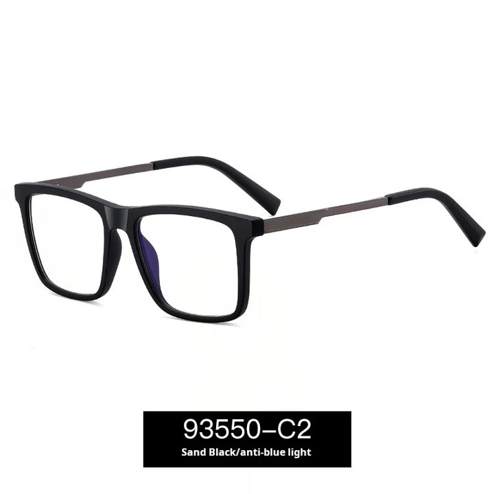 Momoja Unisex Full Rim Square Tr 90 Alloy Eyeglasses 93550