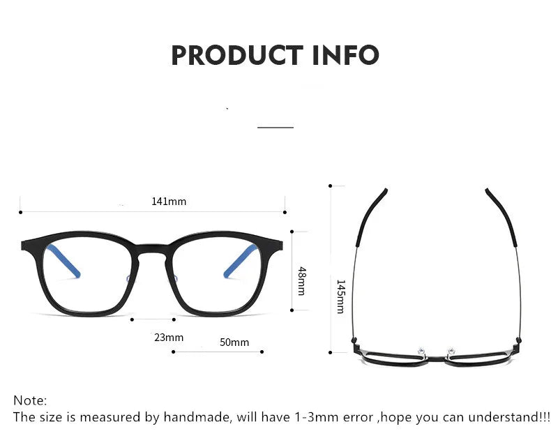 Aimee Unisex Full Rim Square Acetate Eyeglasses 1047 — view 2 | Aimee at FuzWeb