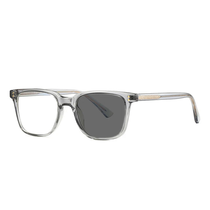 Kocolior Unisex Full Rim Square Acetate Alloy Hyperopic Reading Glasses 2021b Reading Glasses Kocolior Photochromic Gray 0 