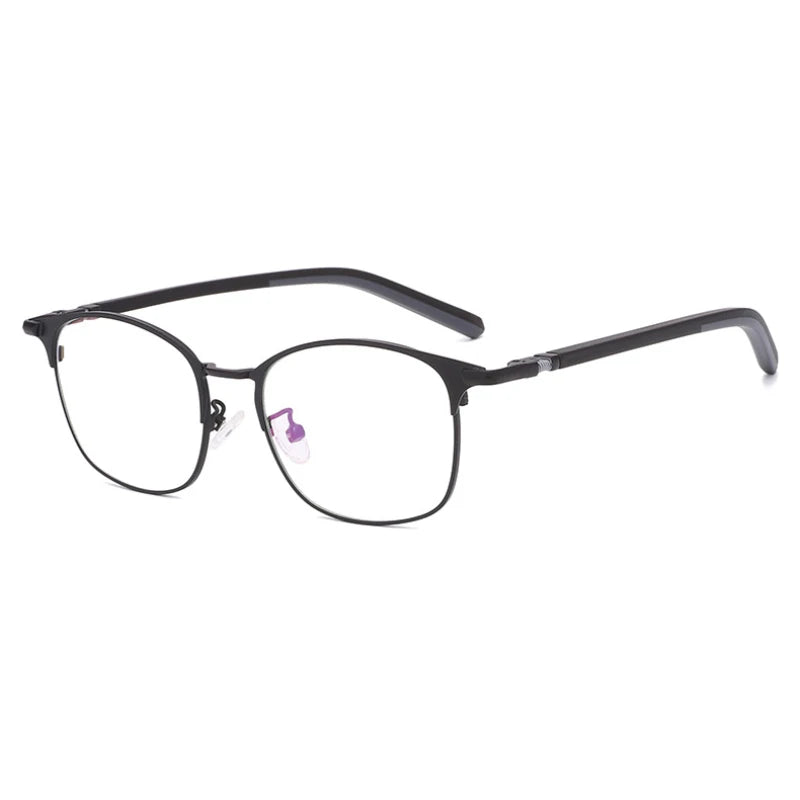 Handoer Unisex Full Rim Square Stainless Steel Alloy Eyeglasses 12218 Full Rim Handoer GRAY  